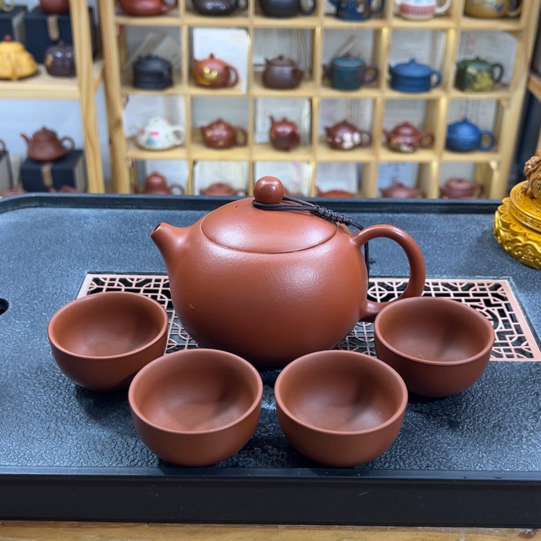 紫砂紫砂胖西施（一壶四杯）