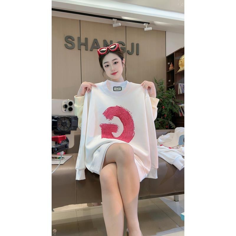 2025新款（彩绘G红）时尚潮牌秋冬设计感系列时尚宽松加绒卫衣
