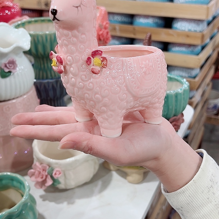 有孔，凑单福利满10元发货陶瓷多肉花盆！