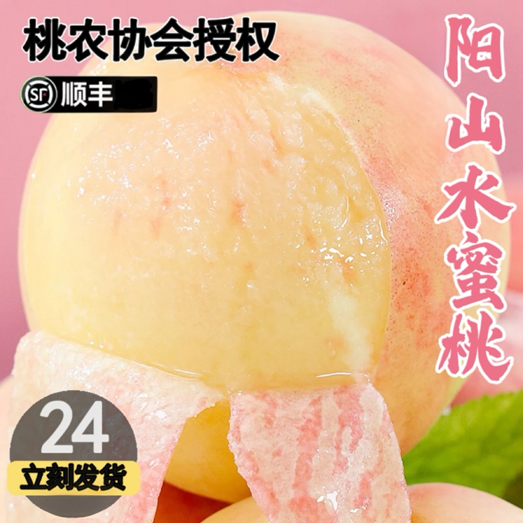 【无锡阳山水蜜桃】6-7两6只顺丰包邮礼盒包装