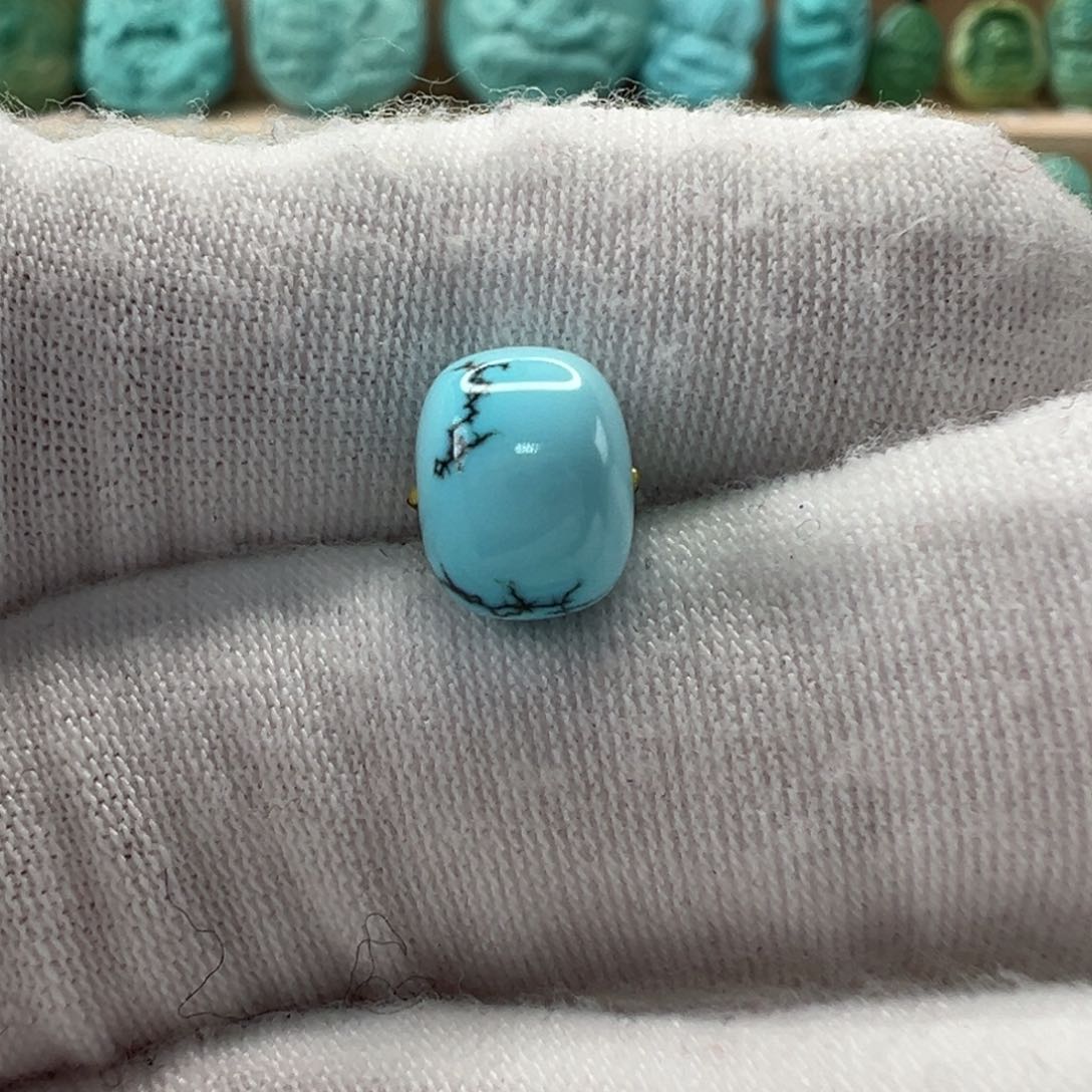 未镶嵌绿松石老型珠9.1x7.1mm