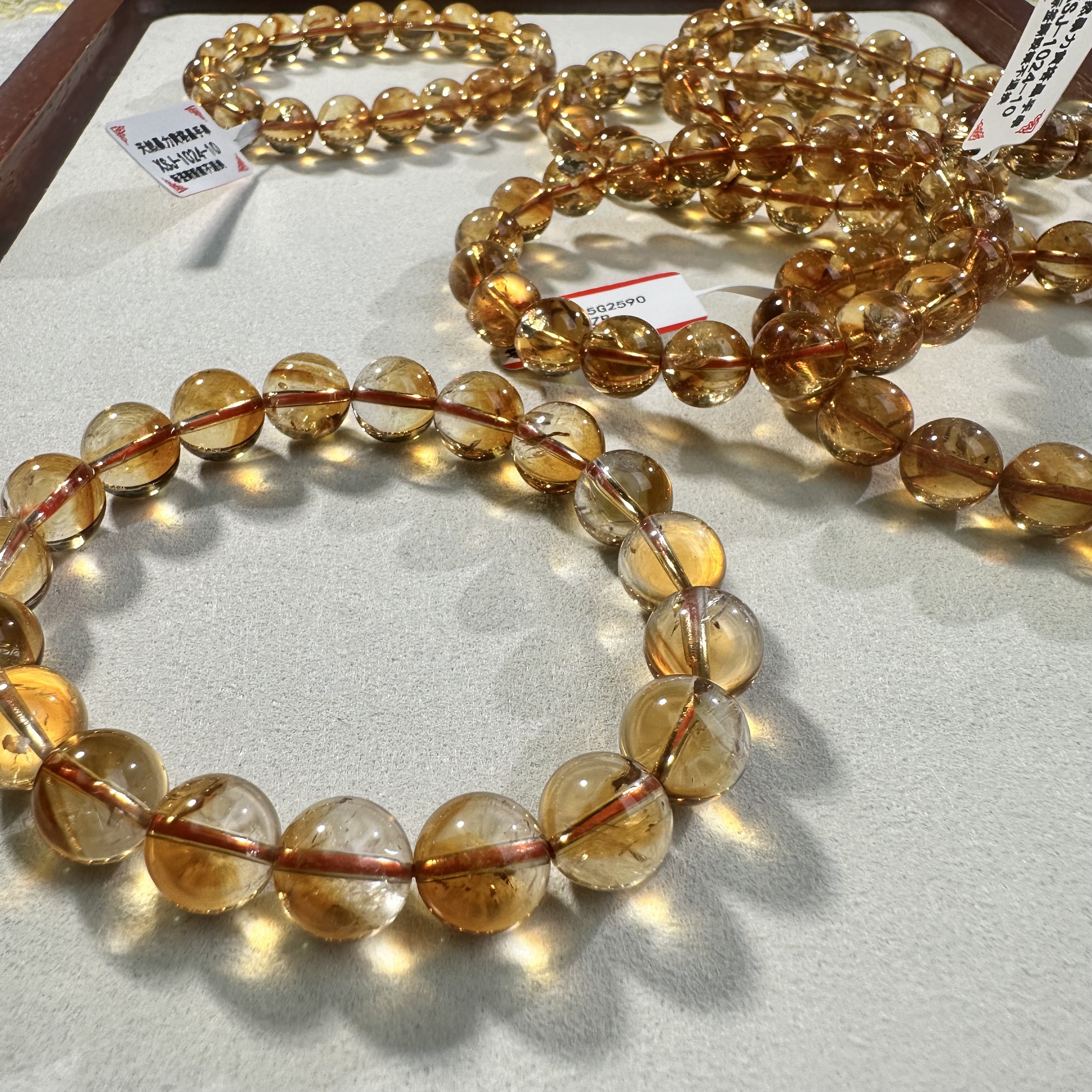 天然高货暴力黄黄塔晶水晶手串 XSJ-1027 （多样性发一）