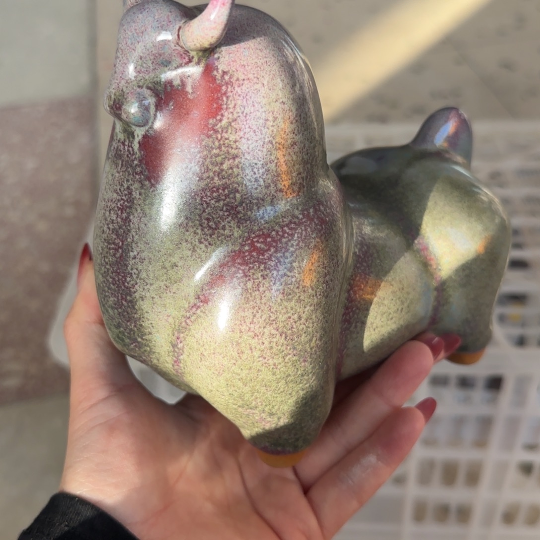 摆件瓷郑家钧窑摆件