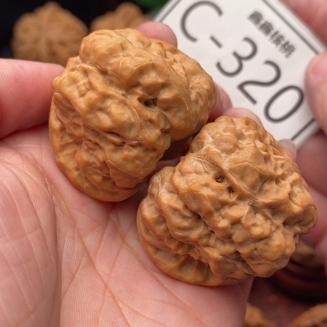 文玩核桃把件开背蛙40