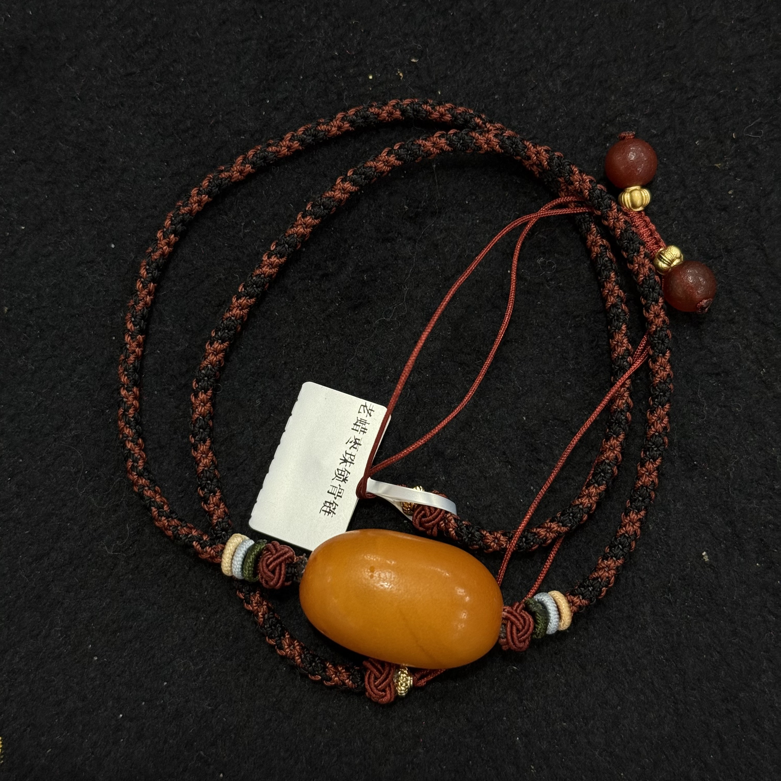 蜜蜡枣珠老蜡锁骨链原创设计款满天星斗专拍