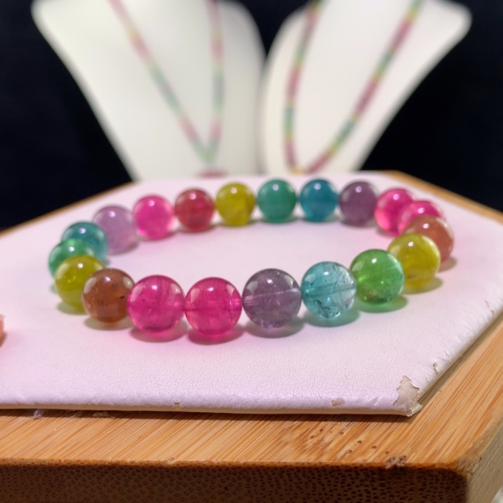 双色碧玺手链未镶嵌