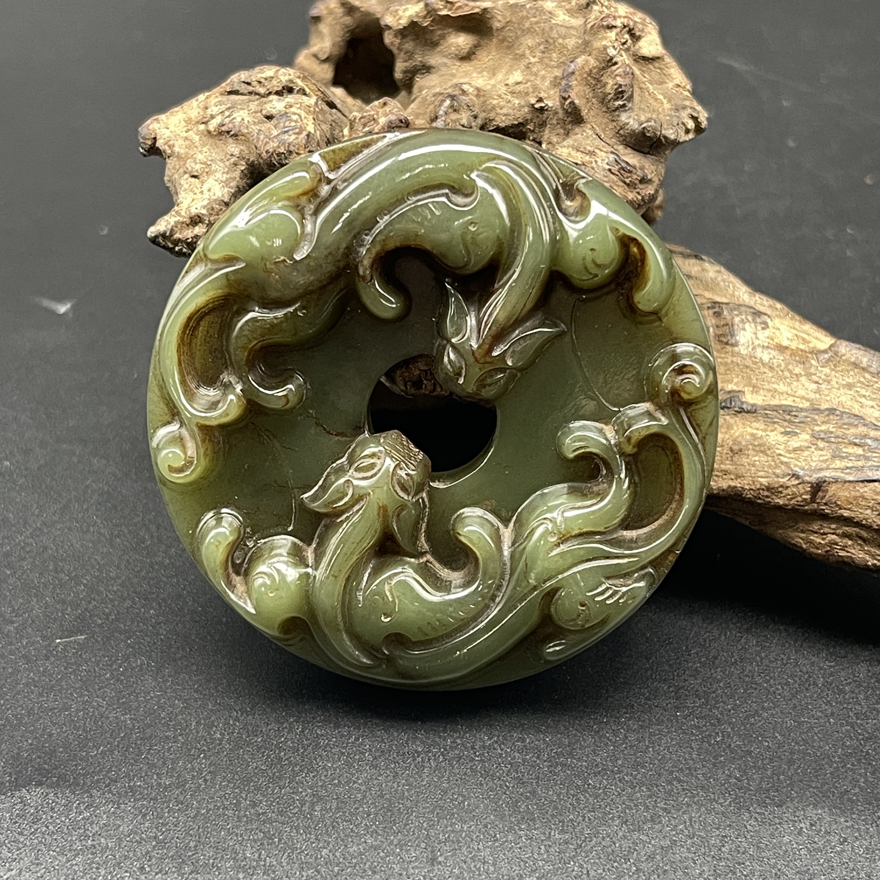 《清代》和田玉双龙佩  山东文物商店泰运 ZZXCEH602725