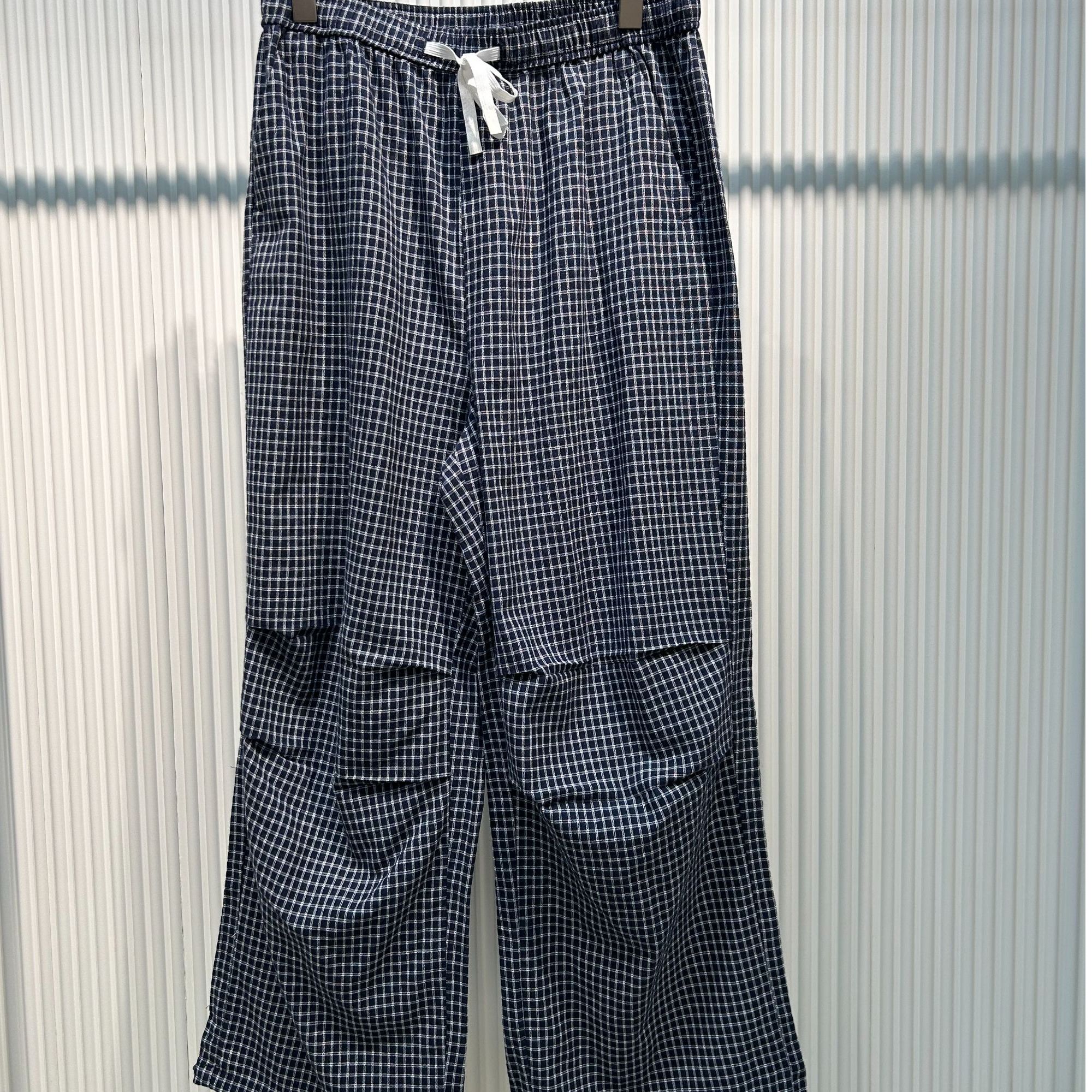 水淼/2026春季新款时尚休闲格子工装裤  12261