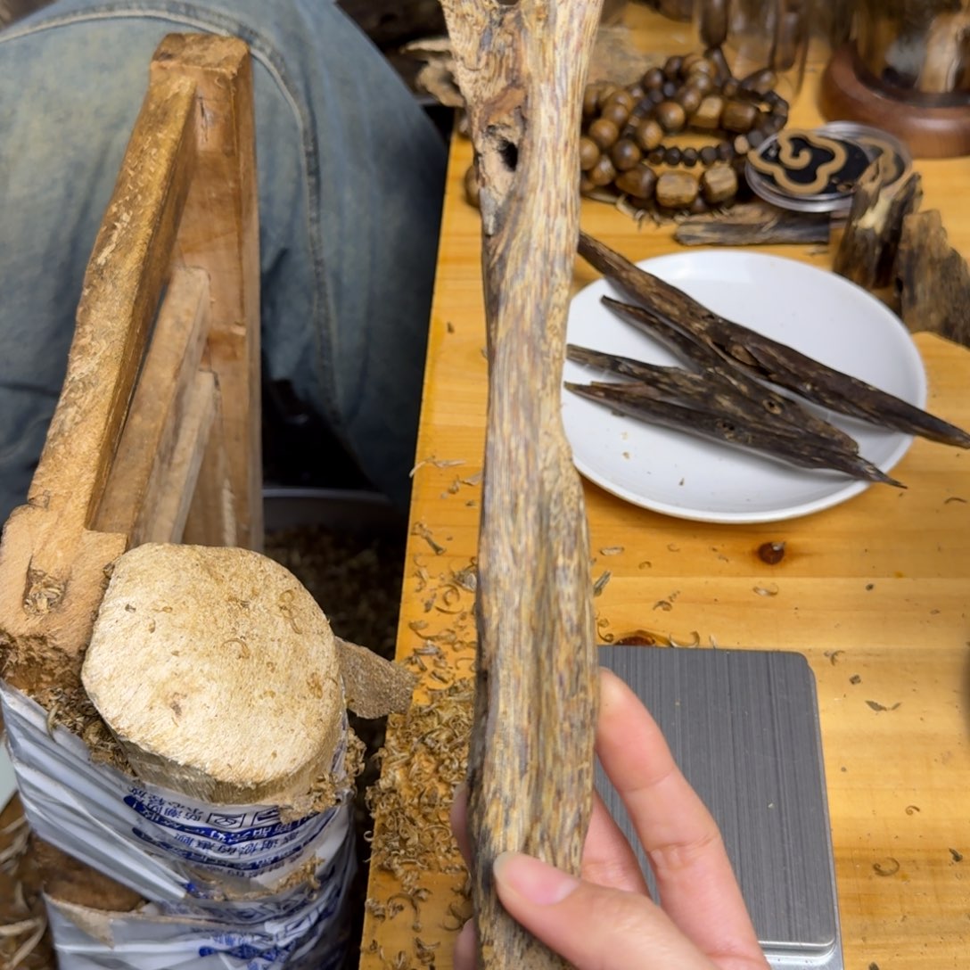 沉香沉香碎屑白棋品种块料45克