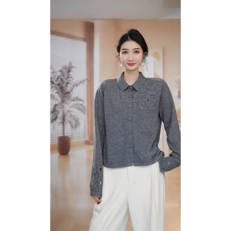 COMODOBAPA100%绵羊毛时尚百搭轻奢显瘦气质针织衫1901