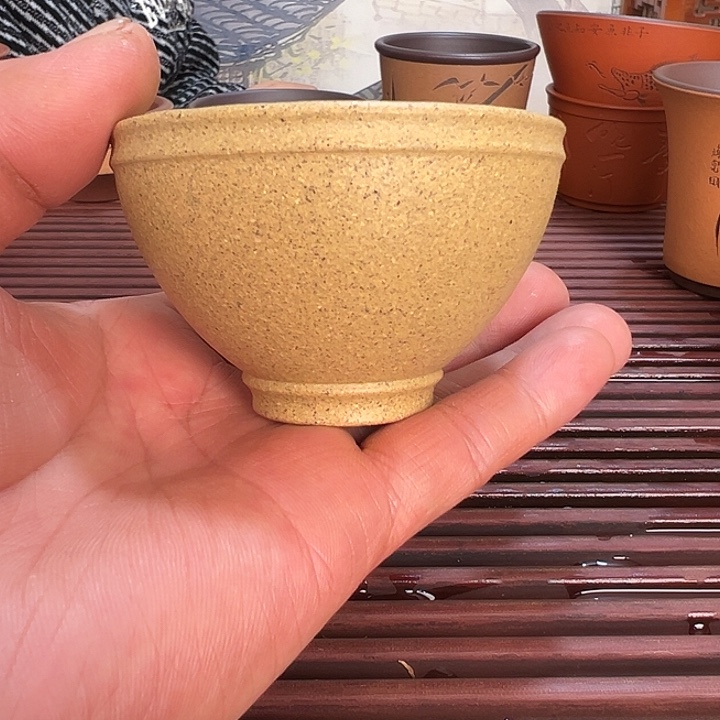 茶杯紫砂原矿老段手磨泥茶碗90cc