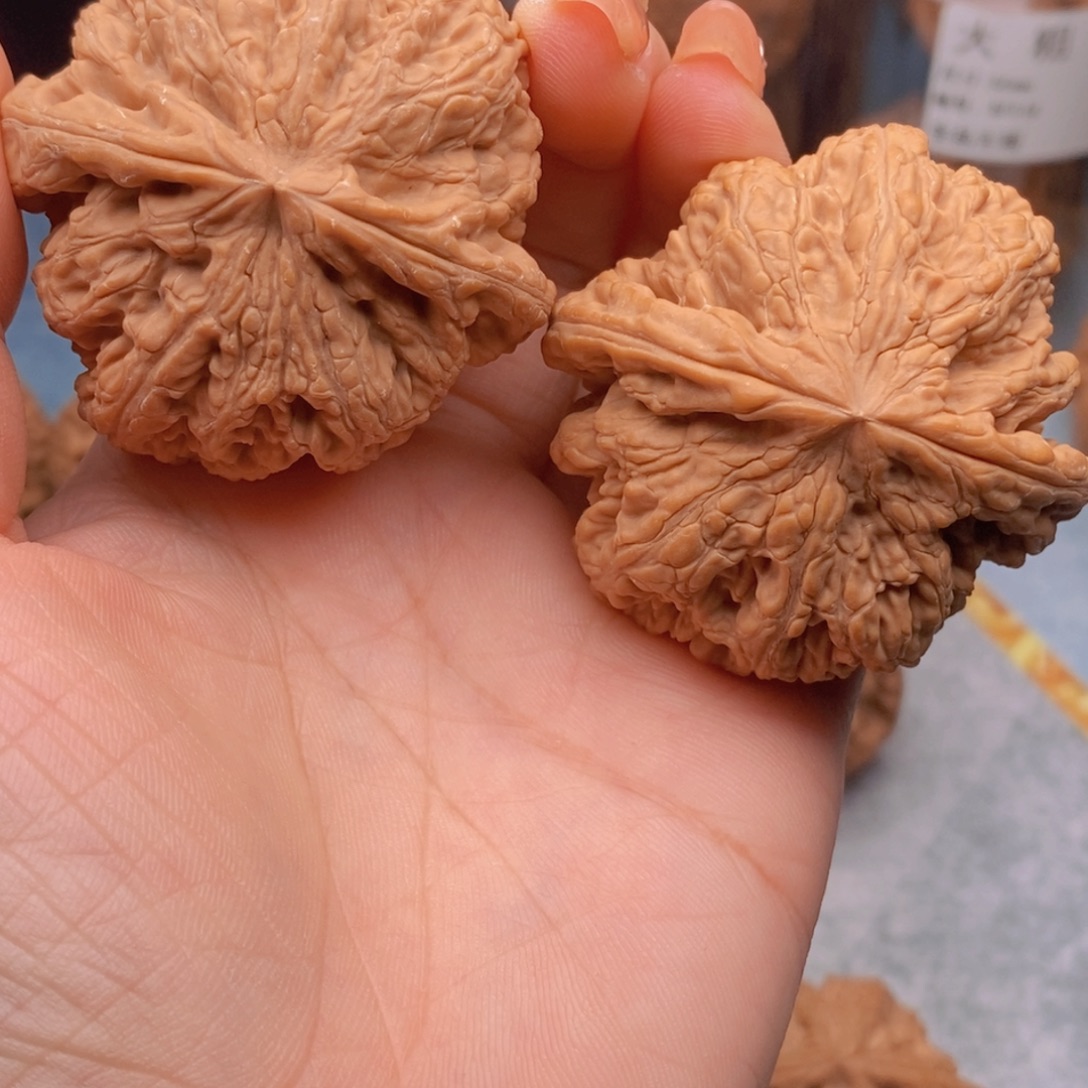 牛***核桃文和他手把件粗筋48