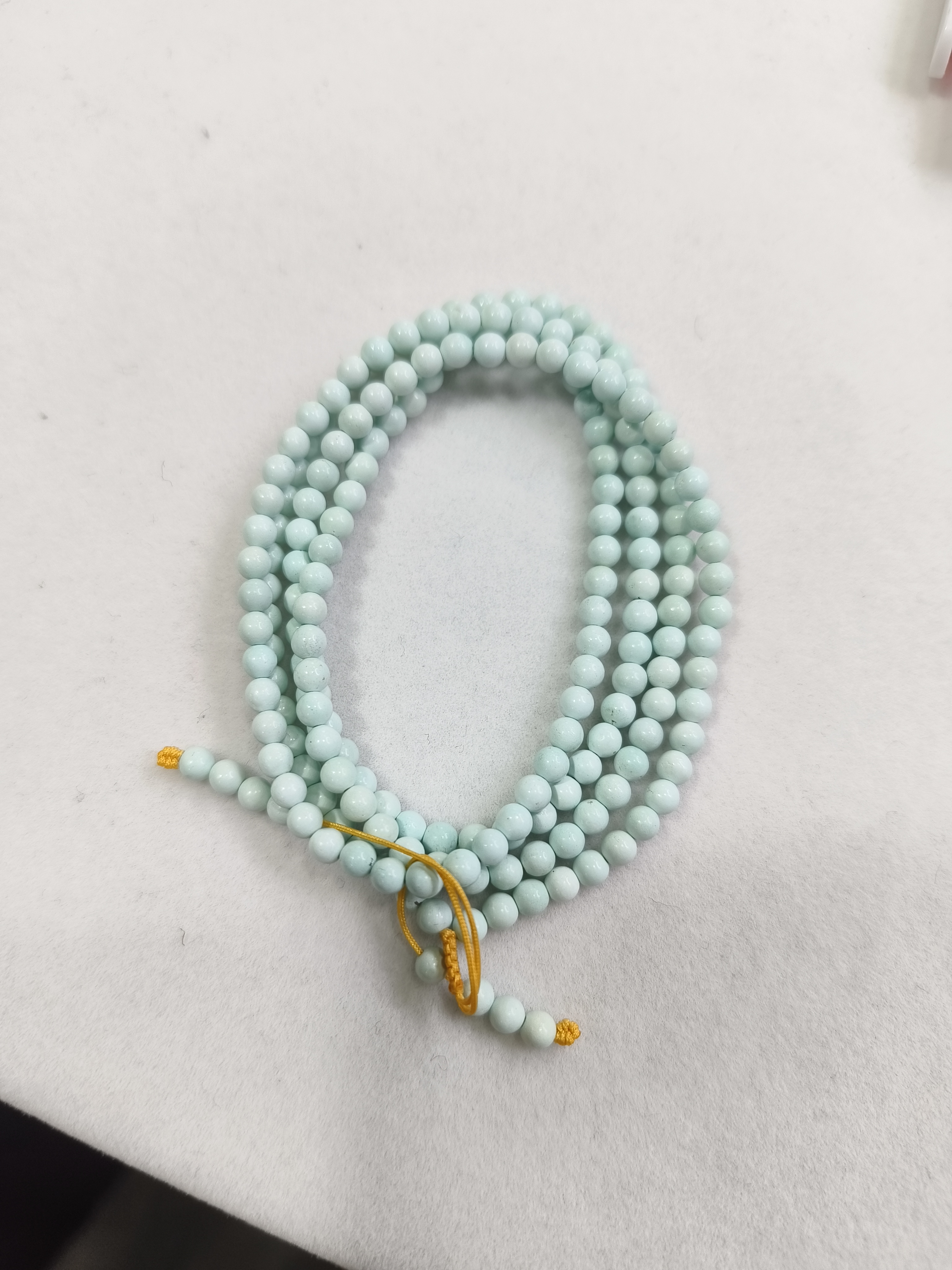 天然原矿绿松石长串