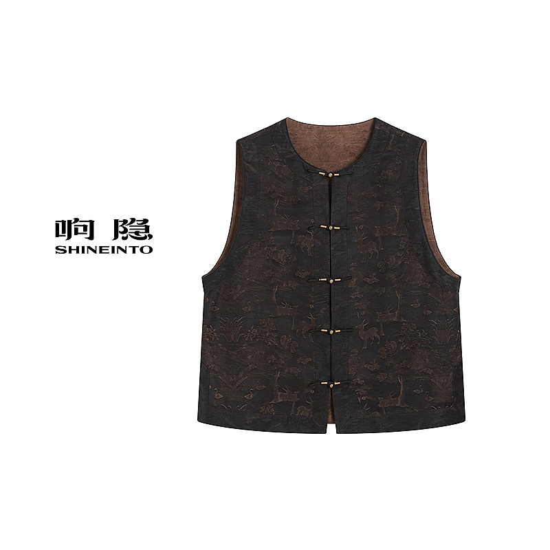 26香云纱马甲C6545109002