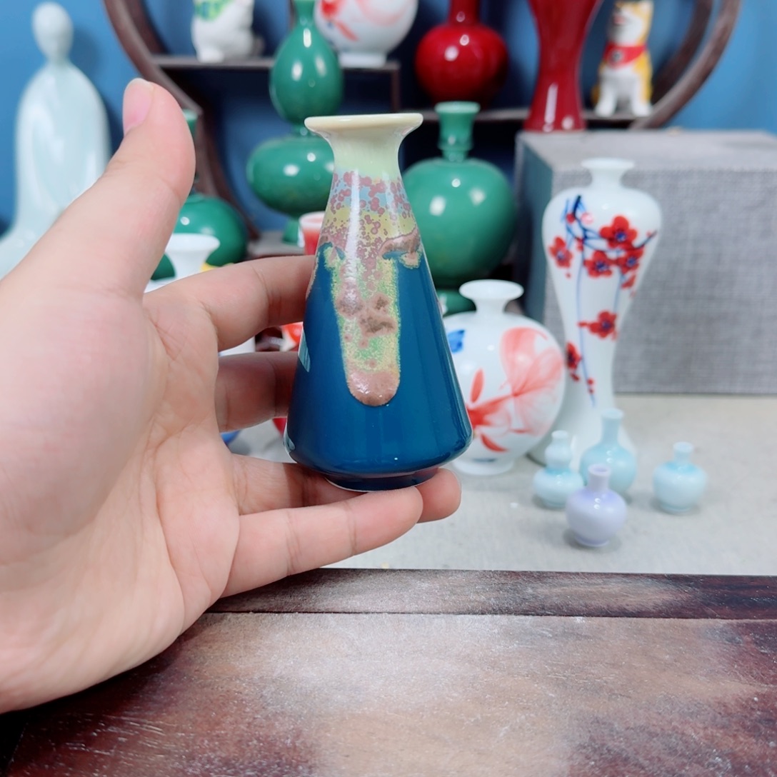 陶瓷手工小花器摆件