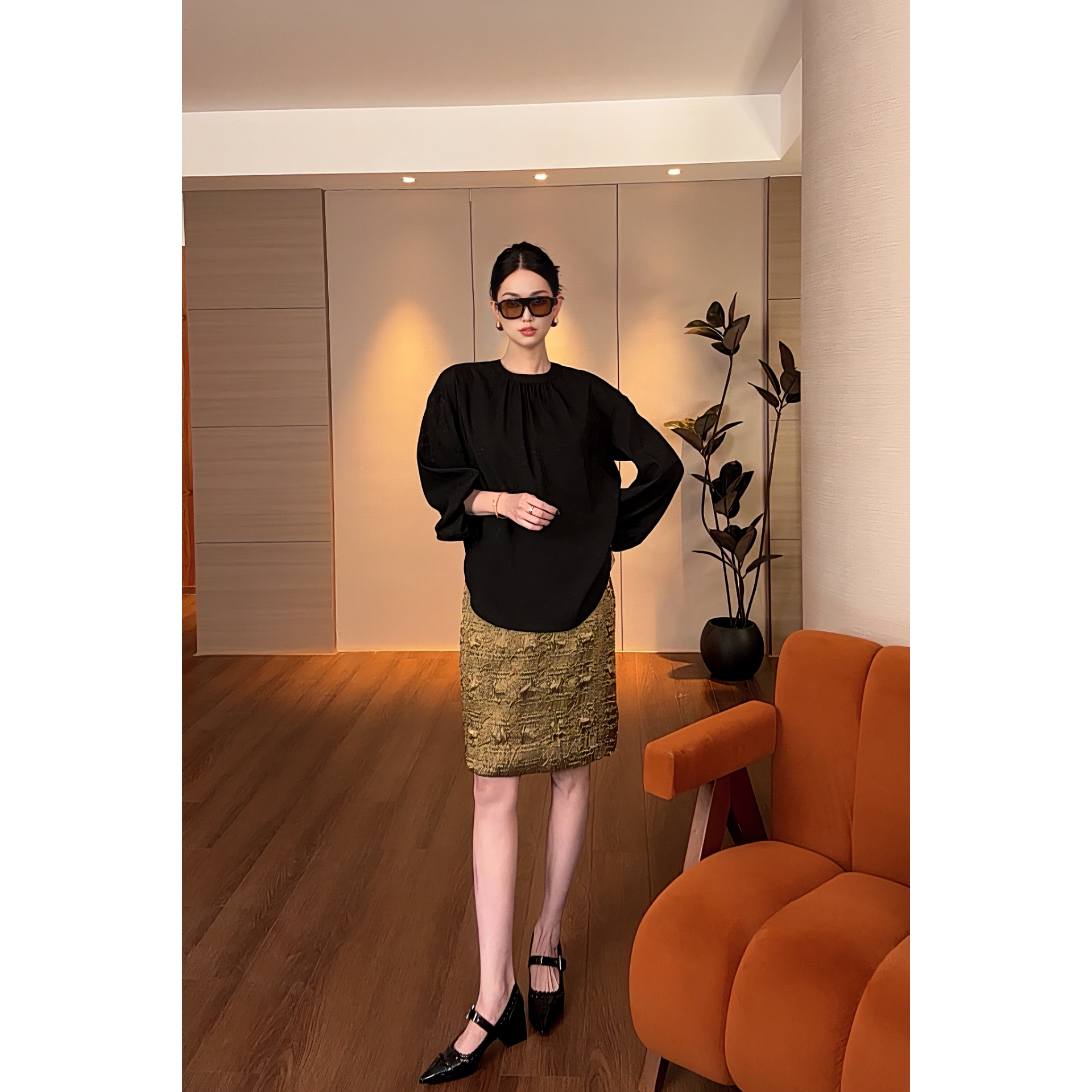 紫紫 浮华 气质百搭经典显瘦上衣ZD01SZYL006