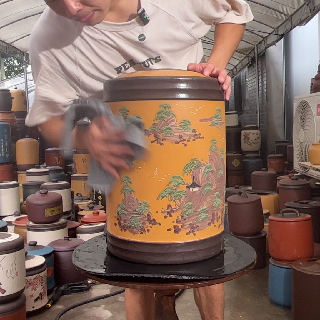 紫砂茶叶罐23 饼茶叶罐