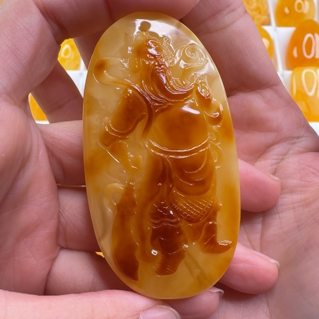 蜜蜡毛衣链未镶嵌