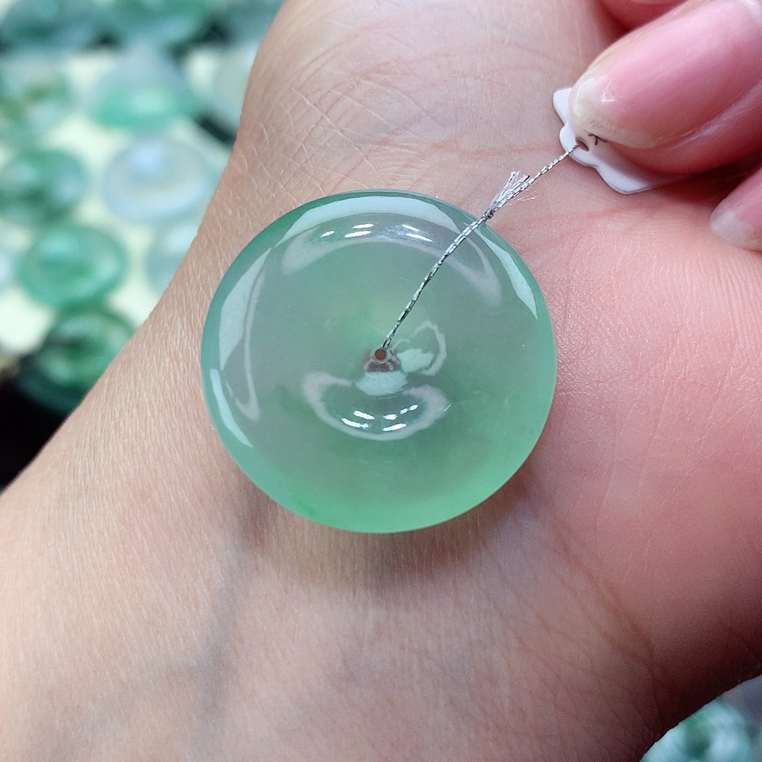 翡翠颈饰未镶嵌8尺寸24.4-4.8