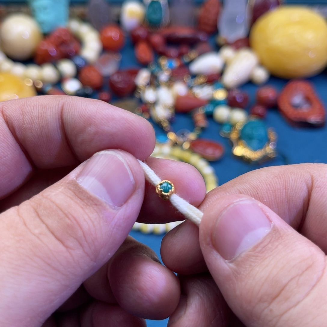 绿松石18K金镶嵌珠宝奇石122