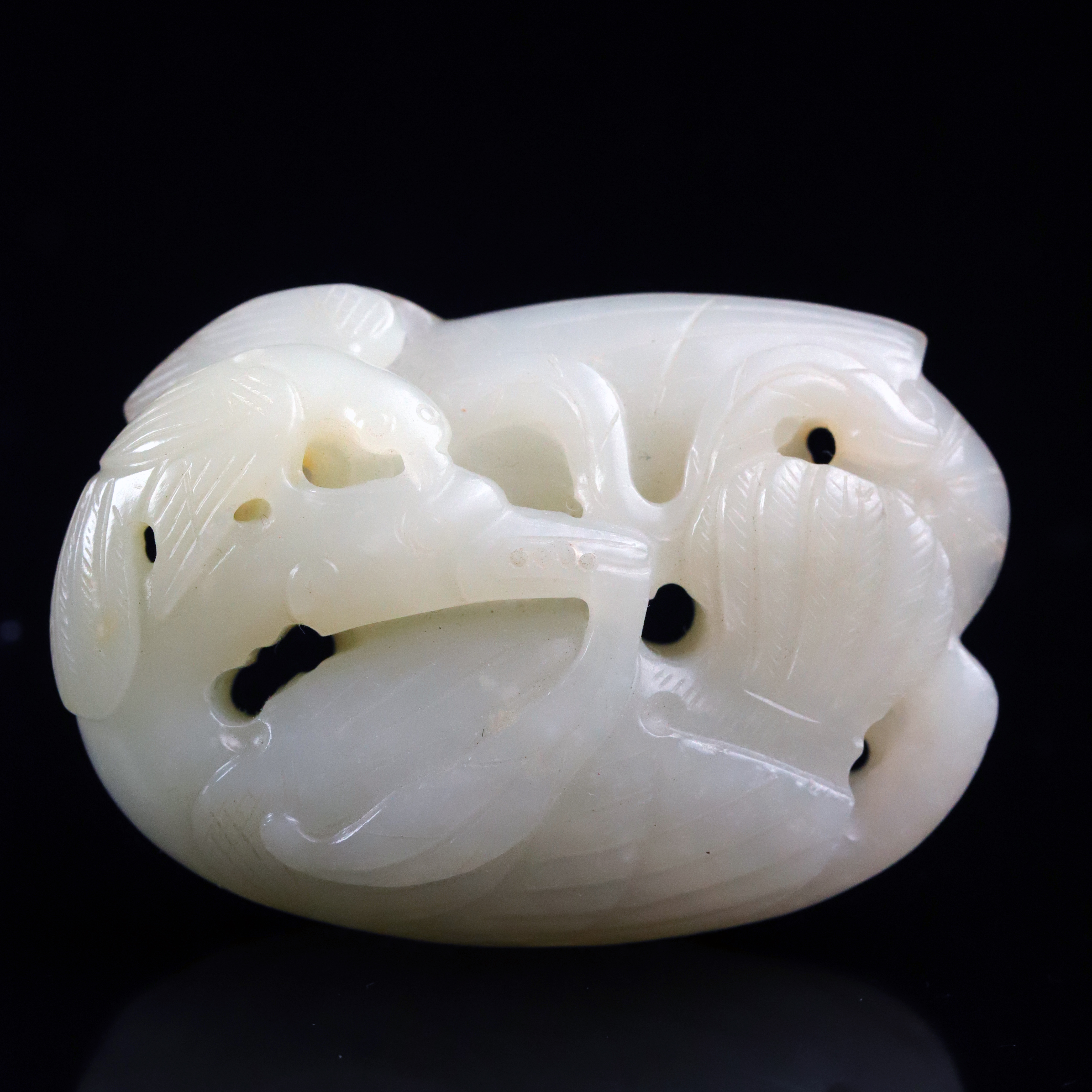 清代和田玉海东青啄雁-NX