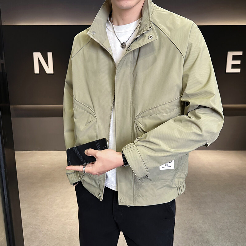 TUCANO/啄木鳥男士工装夹克潮流立领休闲外套简约纯色上衣
