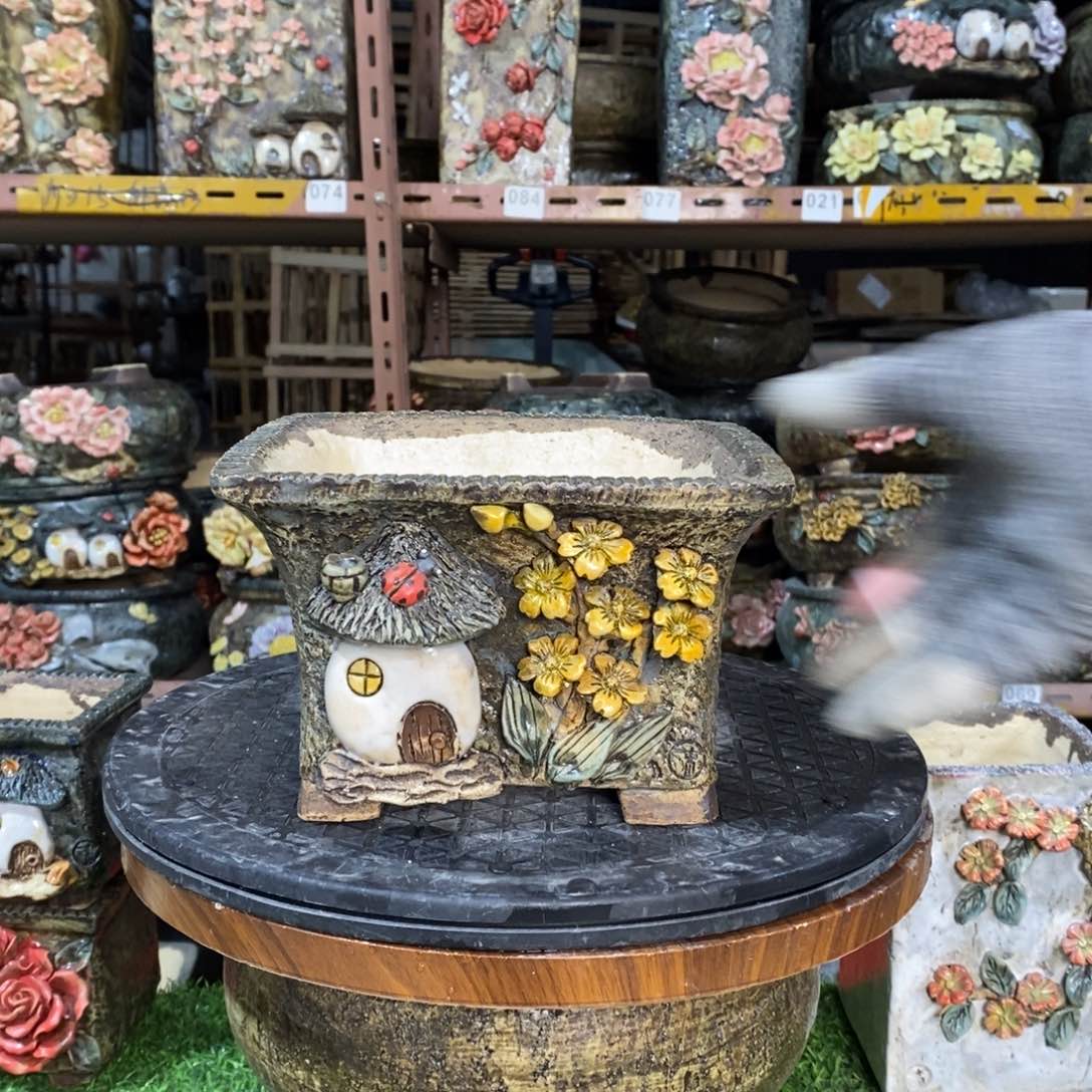 红陶青藤花器多肉花盆