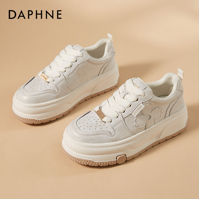 Daphne/达芙妮2025秋冬新款擦色欧若风增高时尚百搭休闲ins女鞋