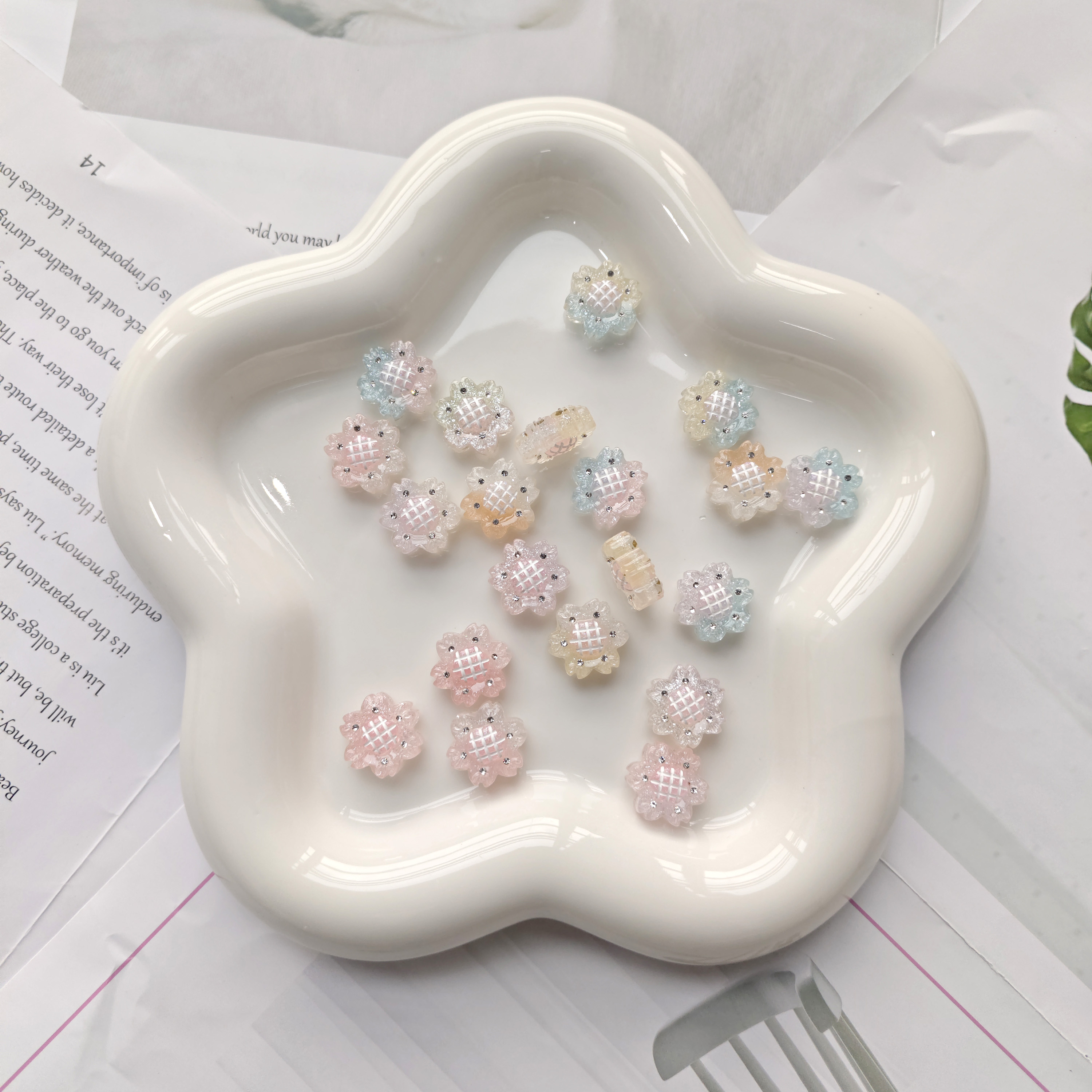 韩国家定制点锆细闪向日葵