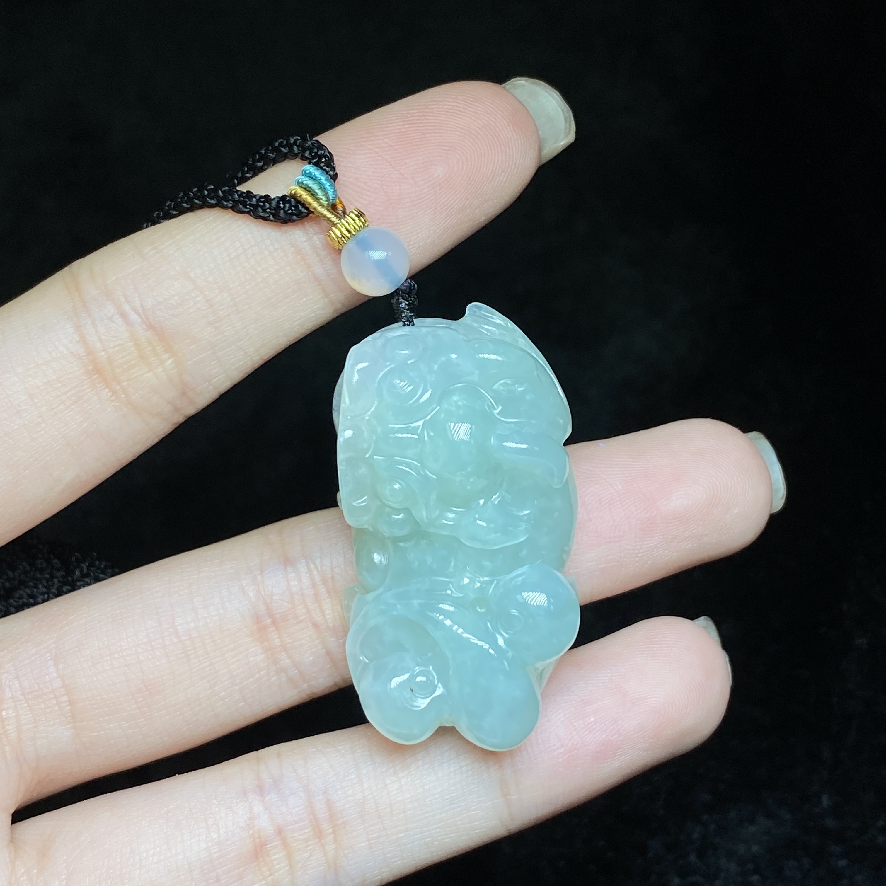 【小北好物】翡翠貔貅吊坠约36*19mm带绳【多样性发一件】QS27X138