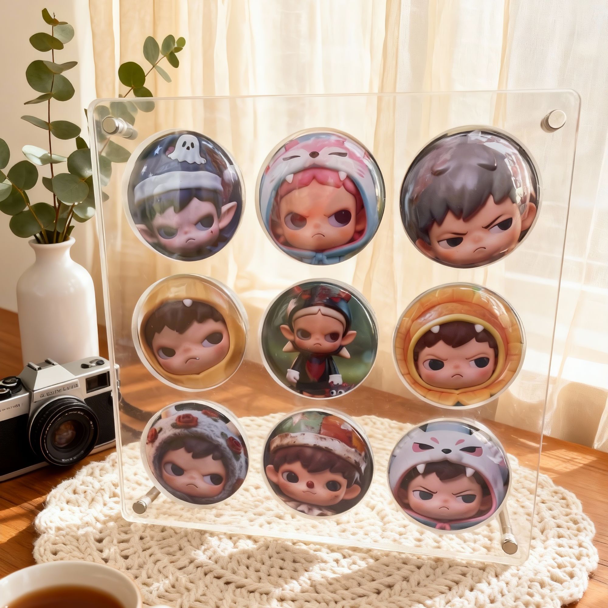 亚克力吧唧九宫格动漫周边徽章