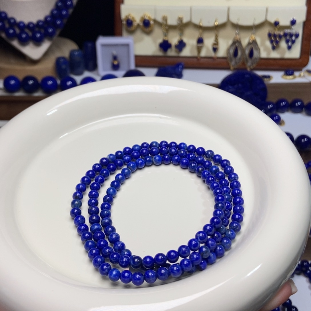 青金石未镶嵌4.7mm多圈