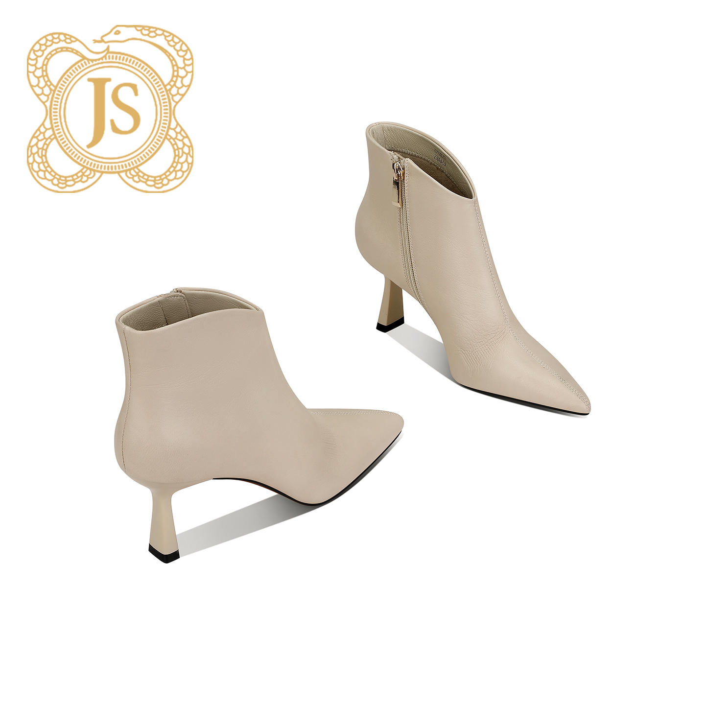 已开价，9871X851Z气质粗跟高跟秋冬冬季时尚欧美尖头细跟时装靴