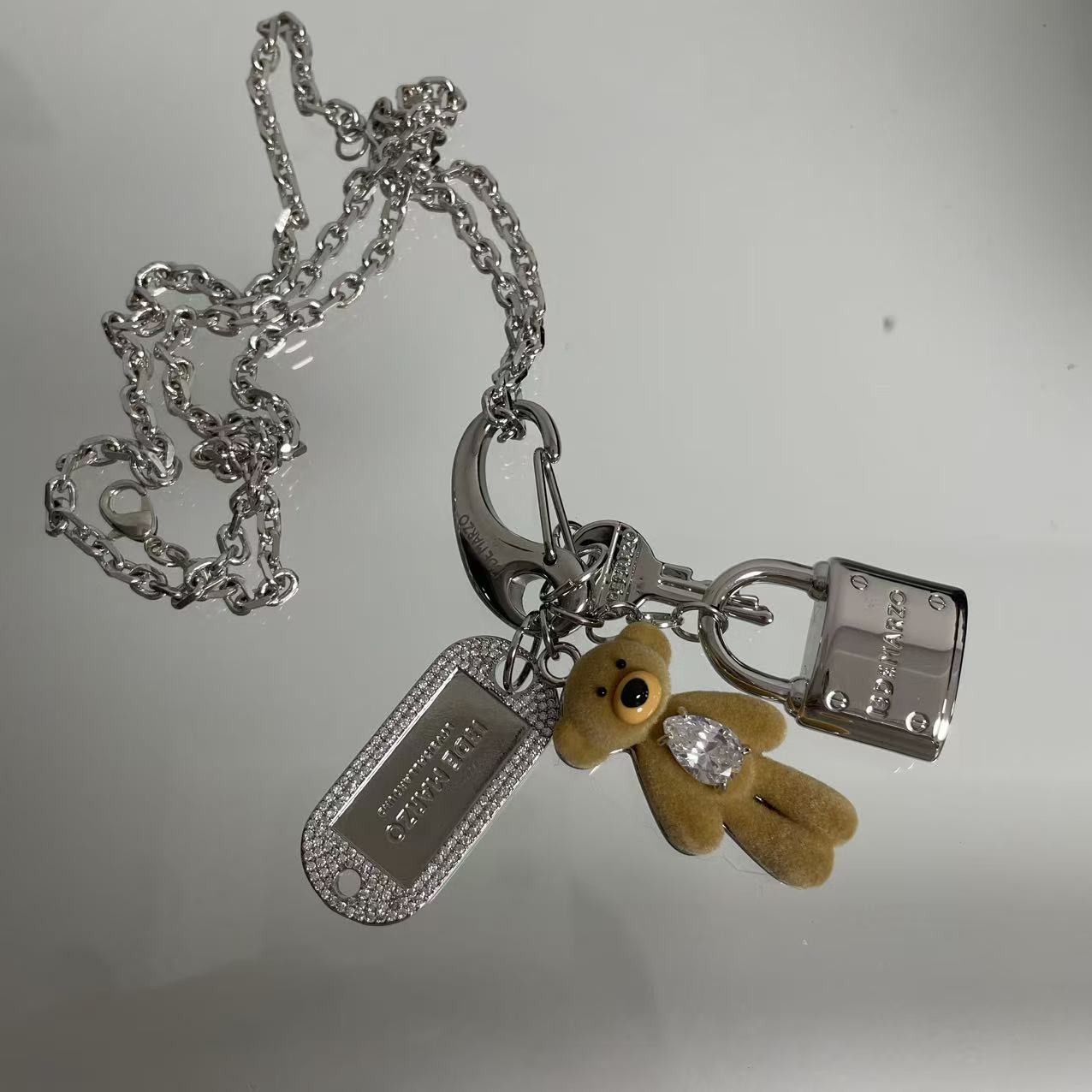 钛钢锆石项链 毛衣链小众设计感高级锁骨链配