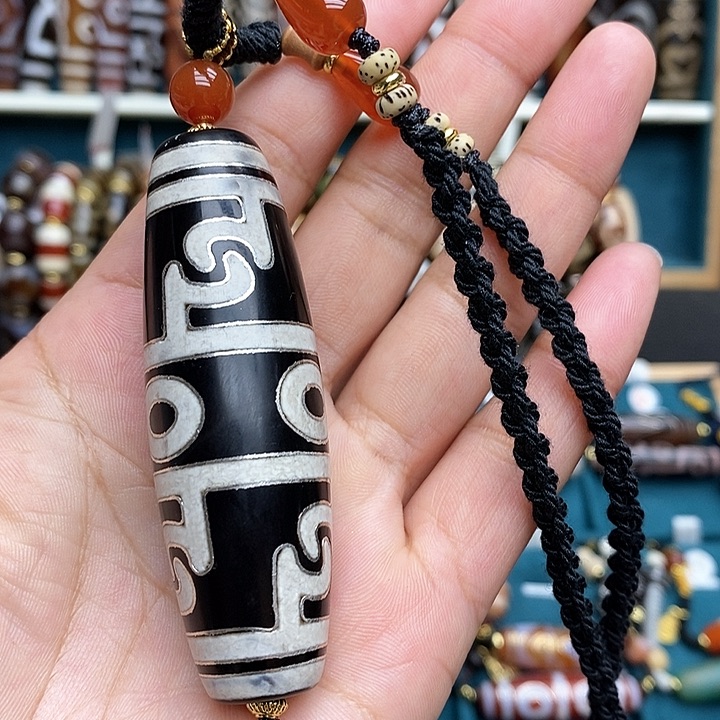 玛瑙/玉髓颈饰合金黑*