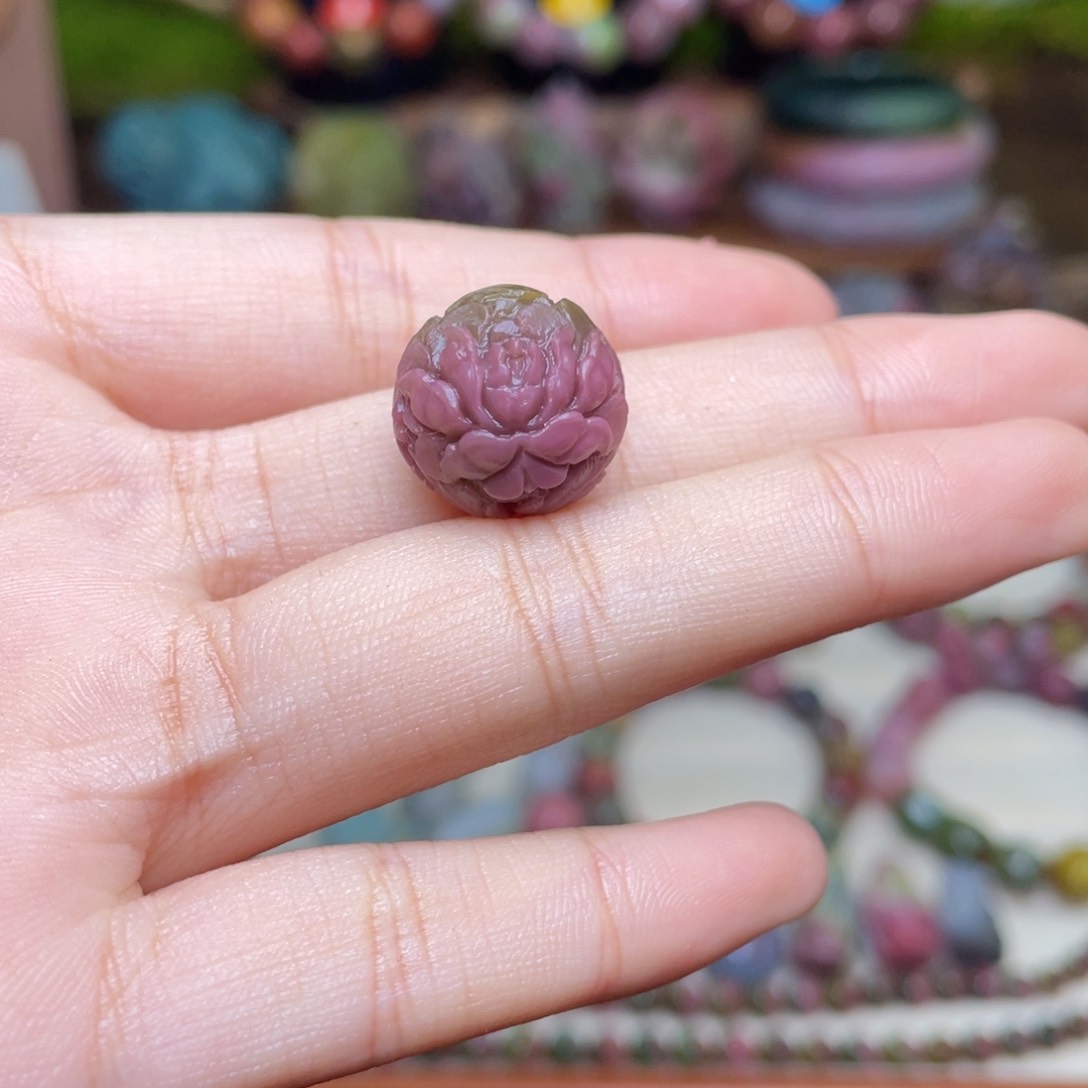 玛瑙/玉髓珠宝半成品未镶嵌W*盐源玛瑙凤穿牡丹