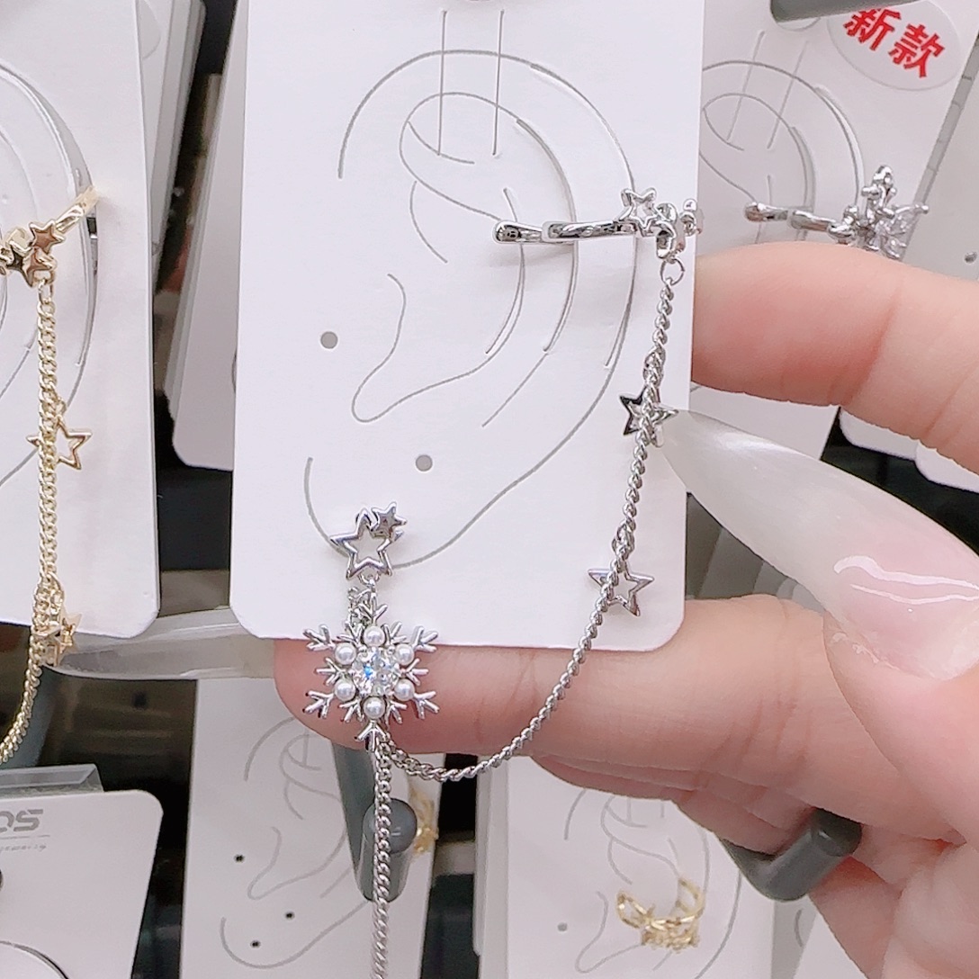 锆石铜合金925银耳环