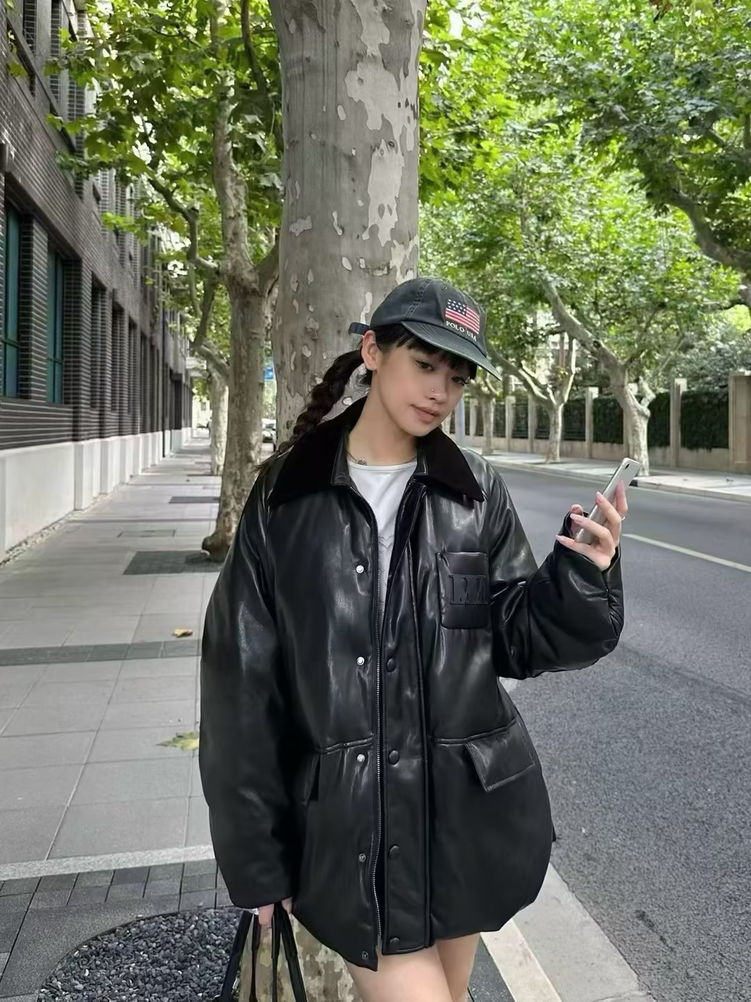 mithworld环保皮革羽绒面包服 宽松过臀衣长 冬日的‘移动暖舱’