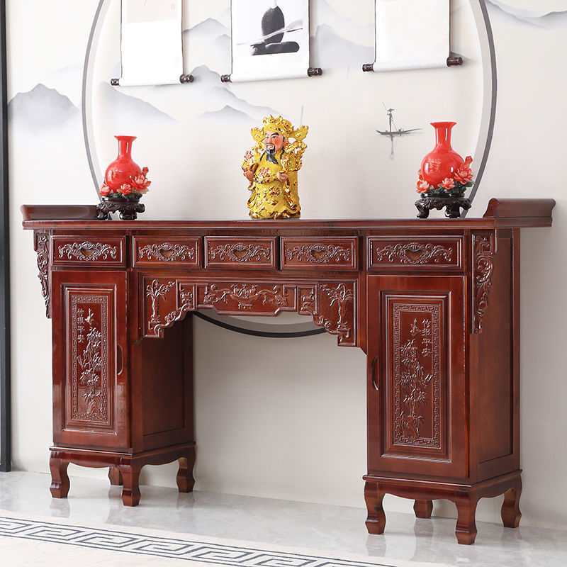 中式全实木神台供桌古典供台佛桌供奉家用佛台香案农村中堂条案桌