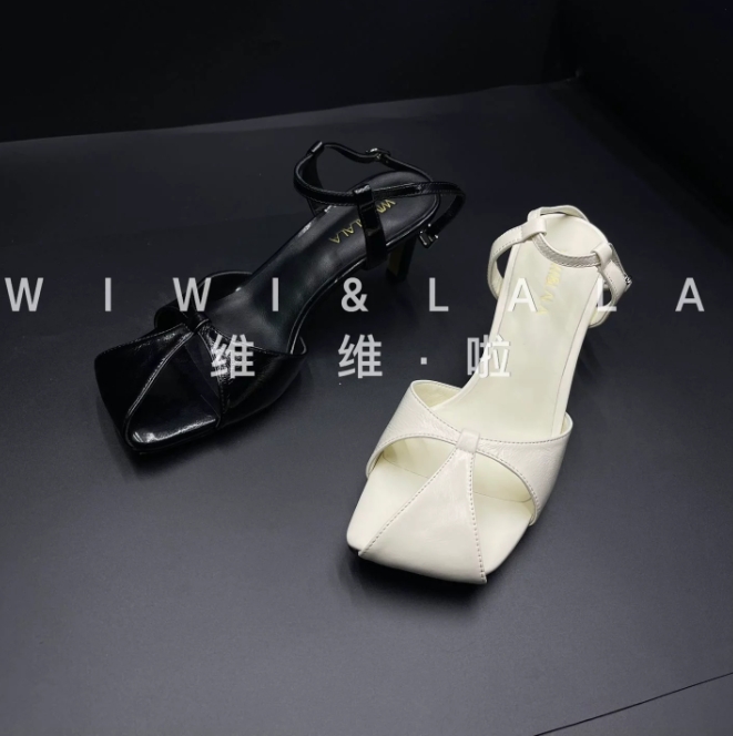 【维维啦】蜡牛皮细带小跟凉鞋2680-1夏1