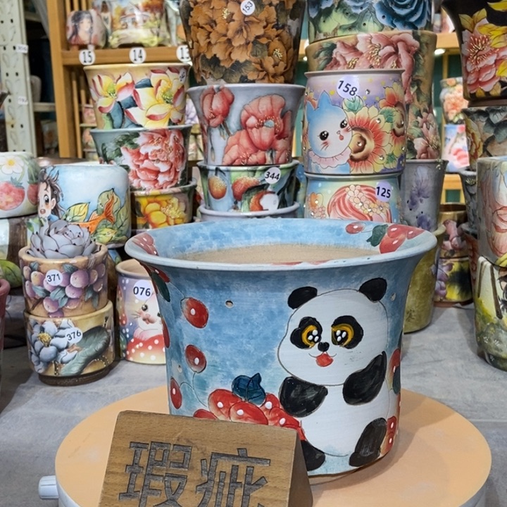 红陶景德镇艺术手绘作品