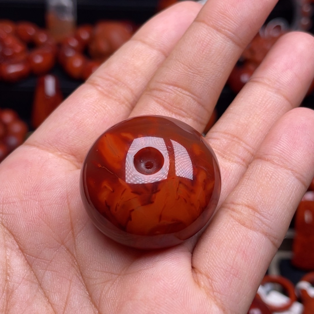 南红玛瑙未镶嵌珠宝奇石平安扣吊坠