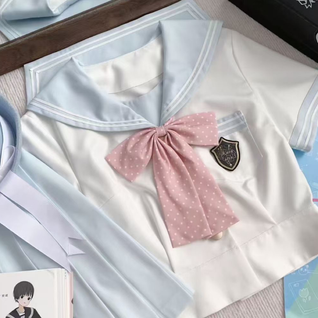 原创日系学院风JK制服春夏季短袖短裙水手服套装女