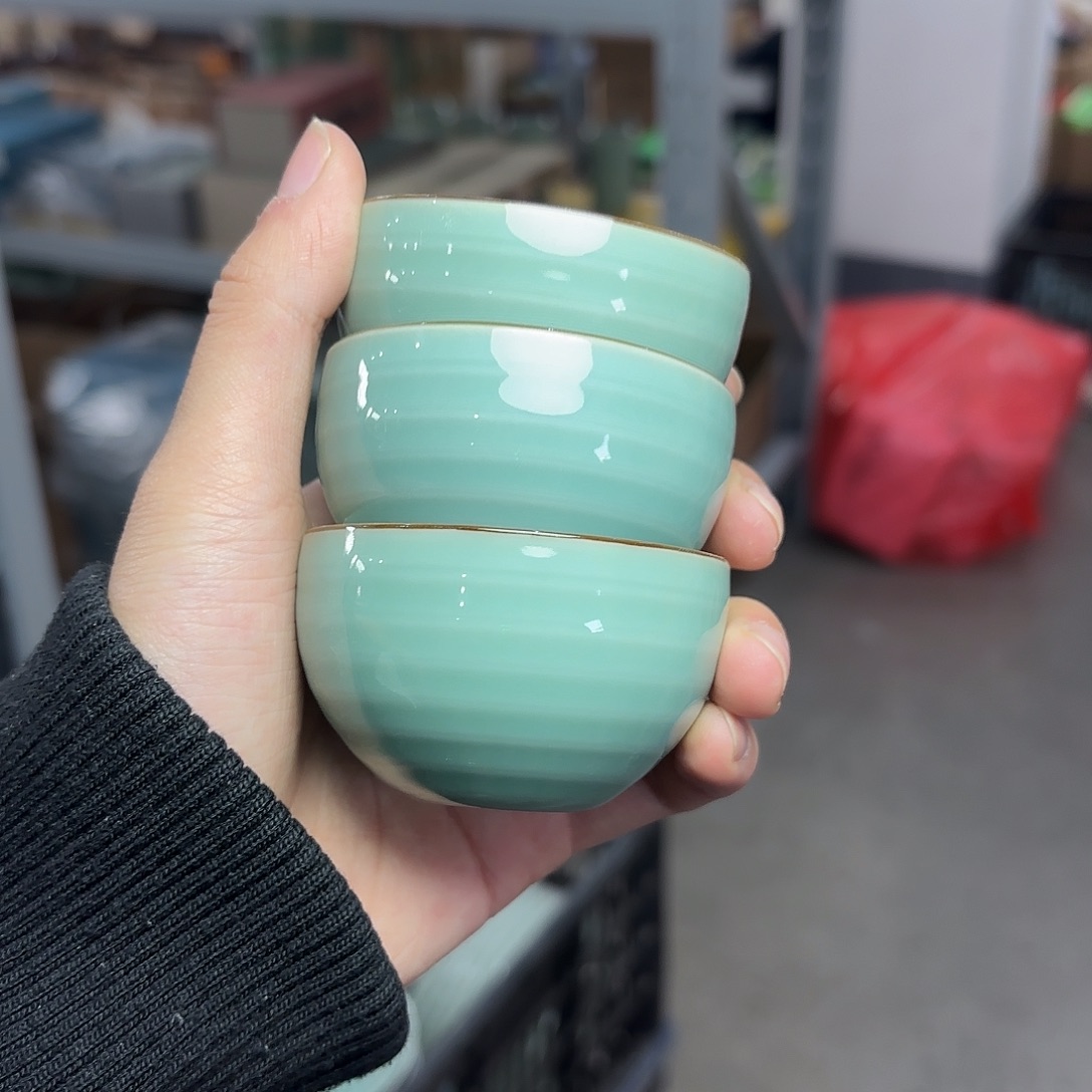 龙泉云间青瓷小米茶器