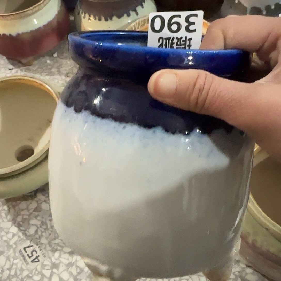 瓷片景德镇手工花盆瑕疵
