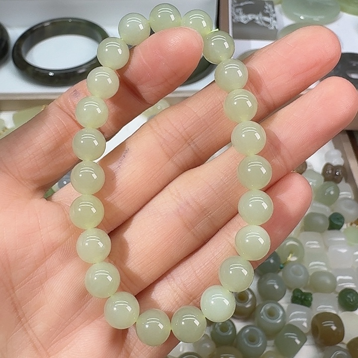 和田玉未镶嵌手链8mm