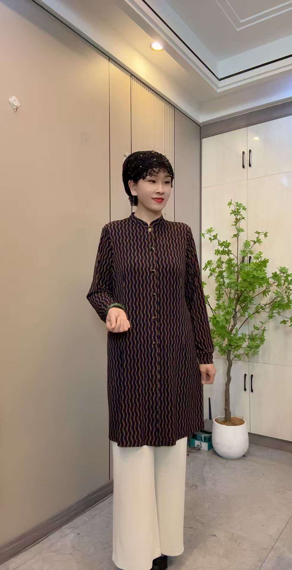 235夏季开襟妈妈款巴服