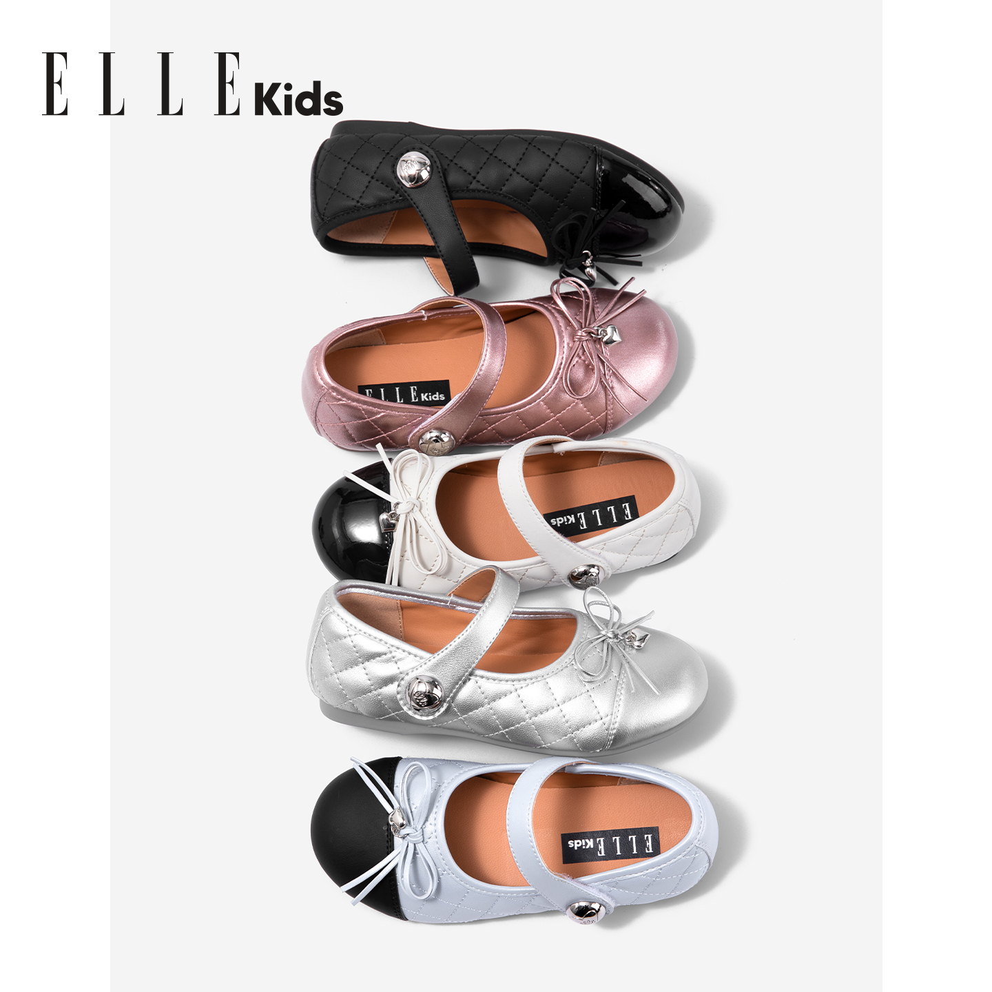 ELLEkids童鞋 女童皮鞋2025秋冬新款女孩玛丽珍鞋配礼服儿童单鞋