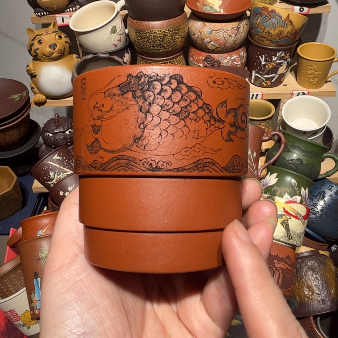 紫砂茶杯宜兴紫砂主人杯