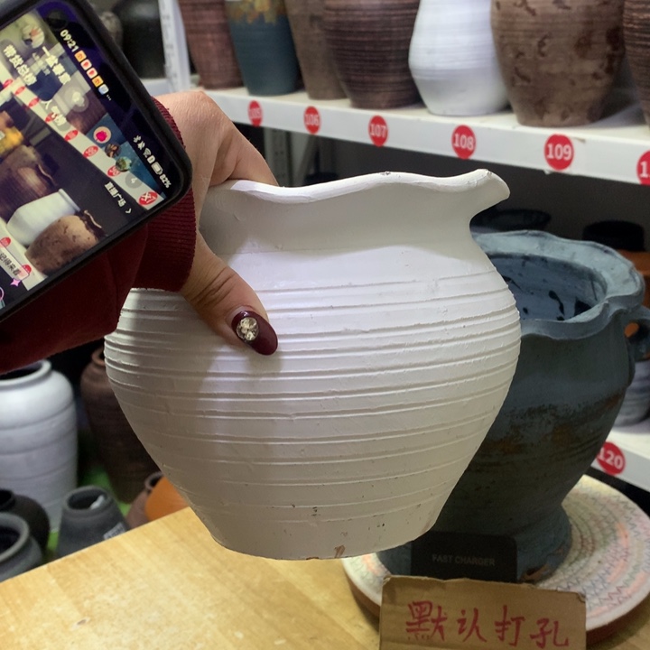 【闪购商品】红陶粗糙盆默认打孔高16kou19